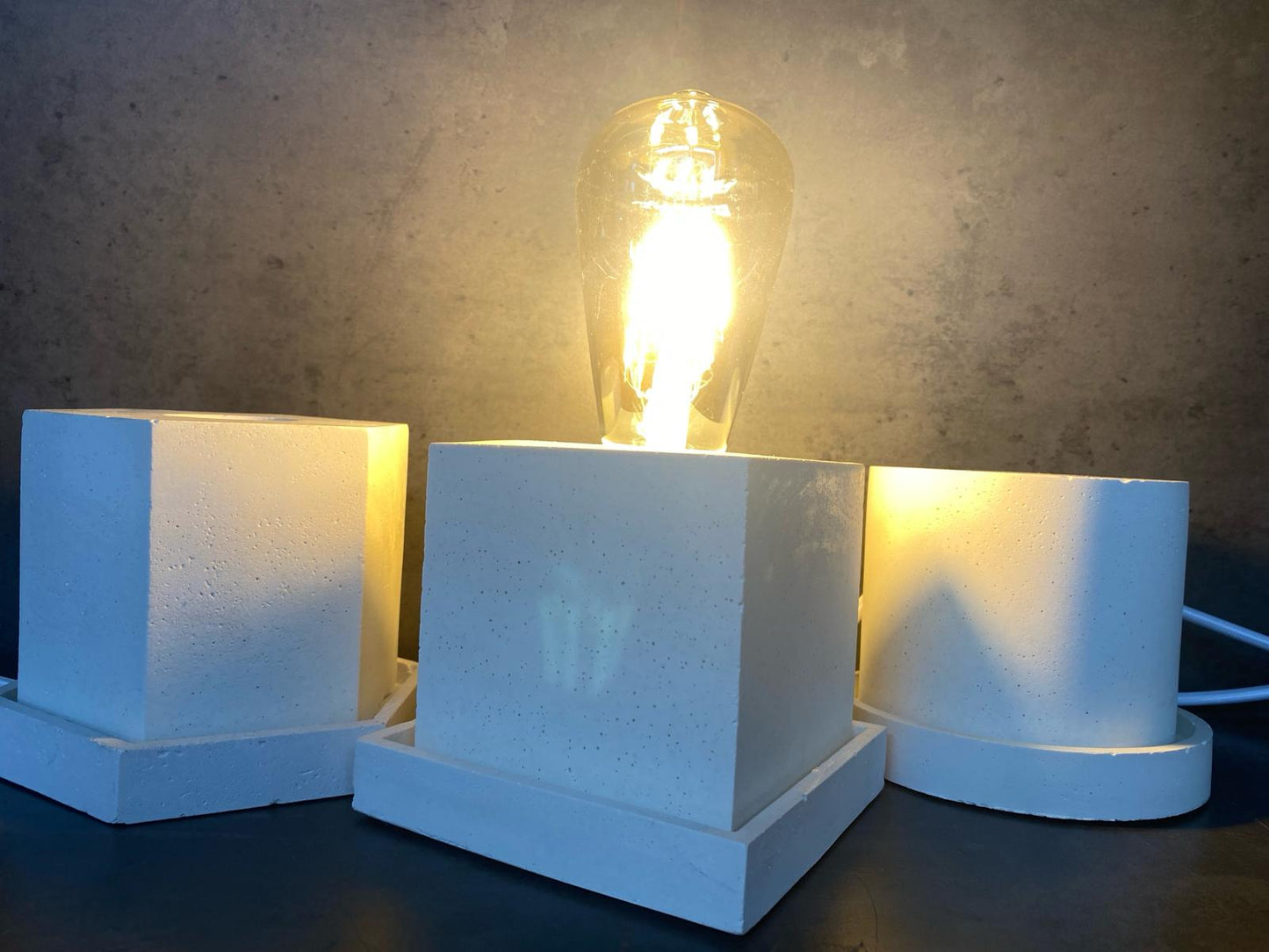 Concrete industrial designer lamp