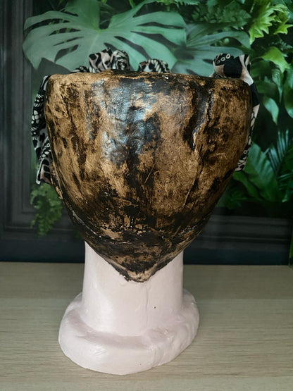 Woman shaped head planter pot