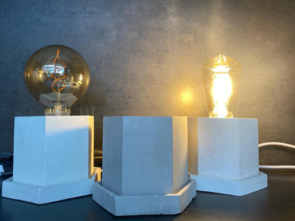 Concrete industrial designer lamp