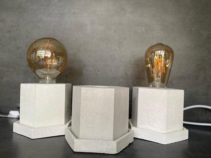 Concrete industrial designer lamp