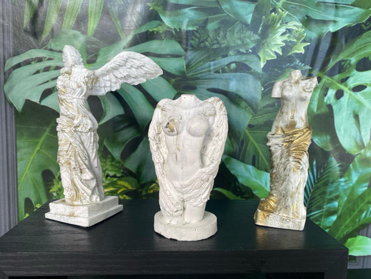 Goddess sculptures,  woman ornament, Venus Nike Angel statue