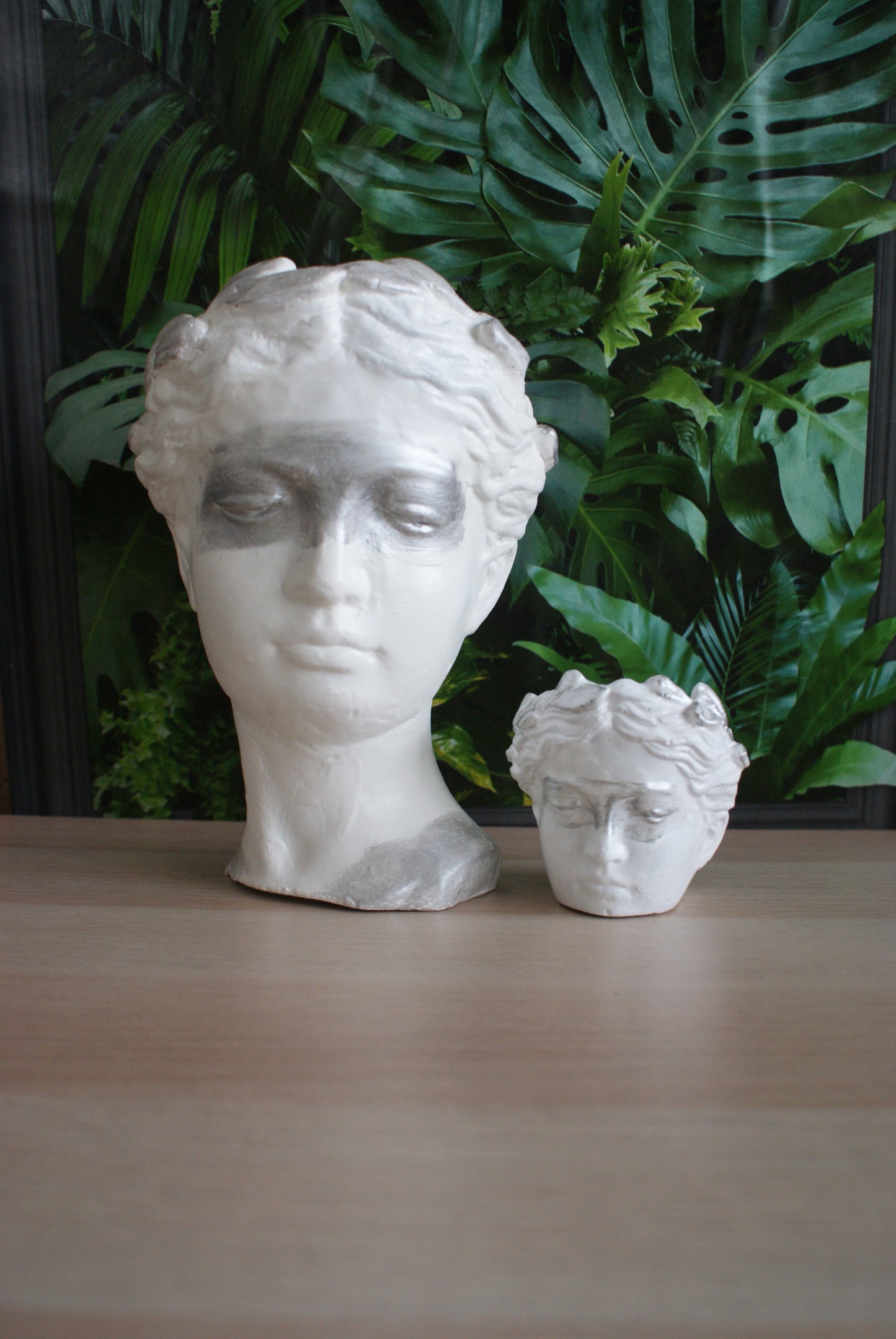 Goddess planter pot set, Woman angel head planter pot