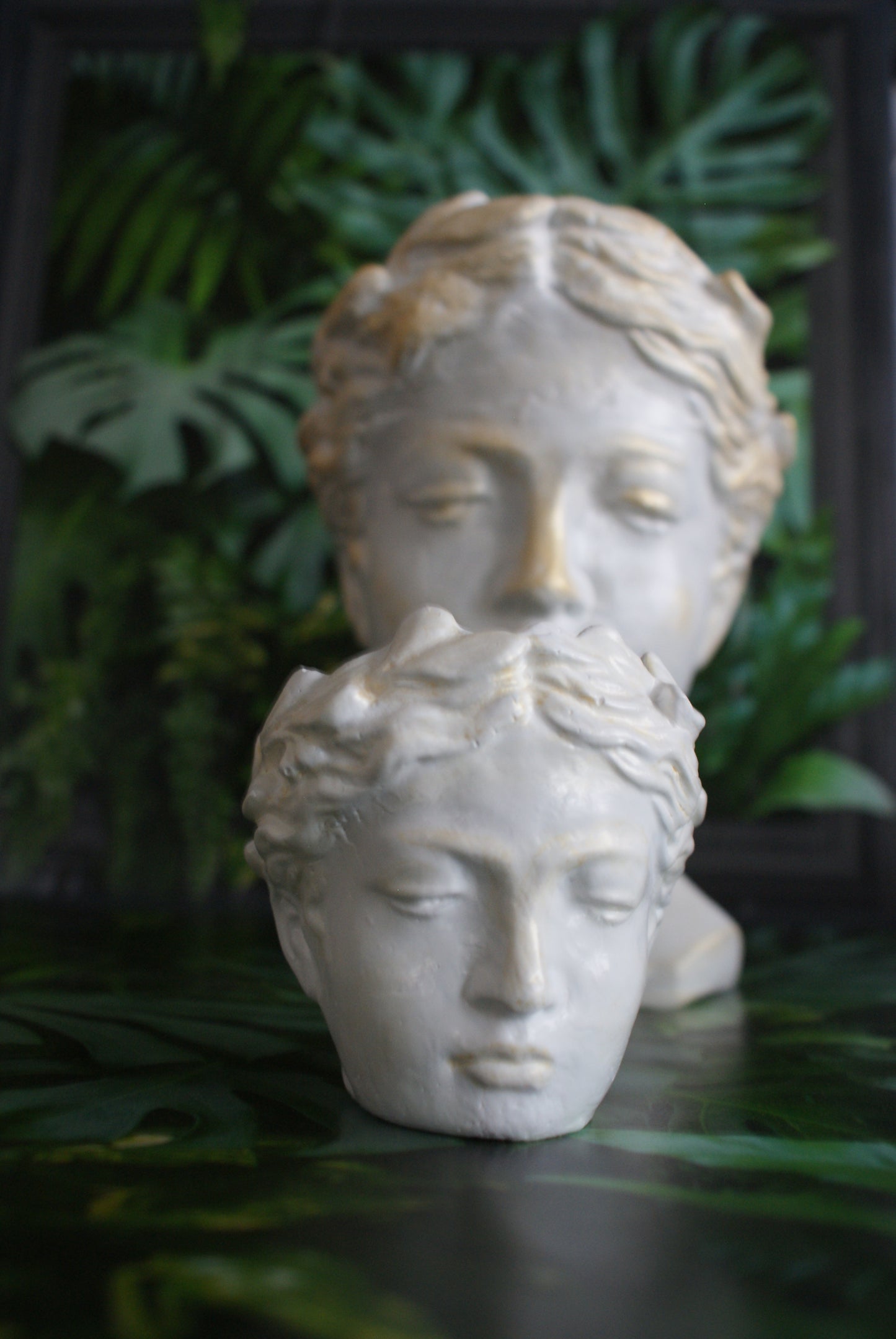 Goddess planter pot set, Woman angel head planter pot