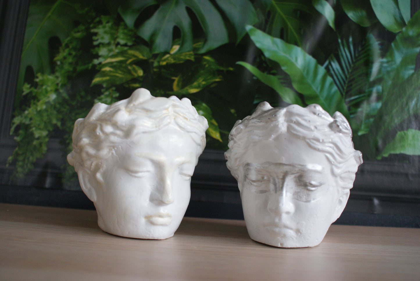 Goddess planter pot set, Woman angel head planter pot