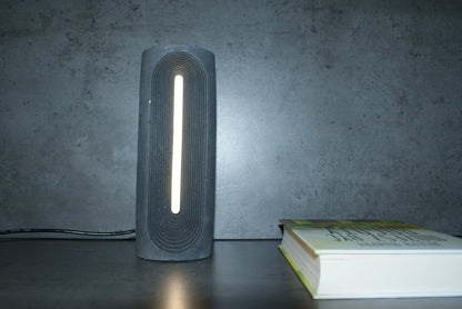 Oval concrete led lamp