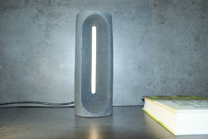 Oval concrete led lamp