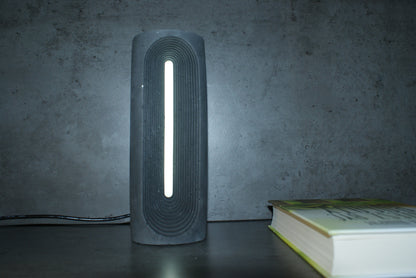 Oval concrete led lamp