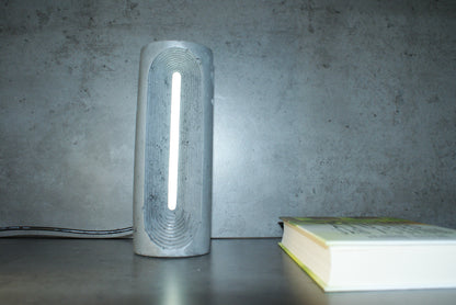 Oval concrete led lamp