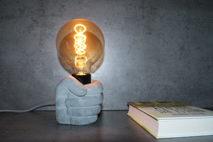 Hand concrete industrial designer lamp