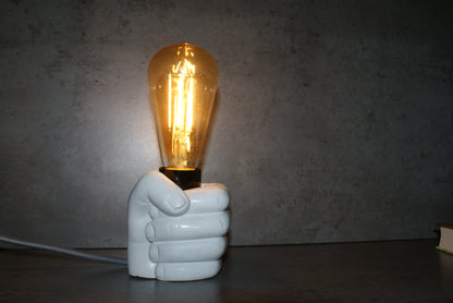 Hand concrete industrial designer lamp