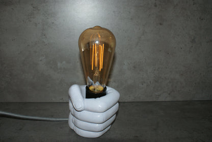 Hand concrete industrial designer lamp