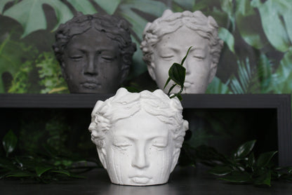 Angel face flower pot, goddess planter