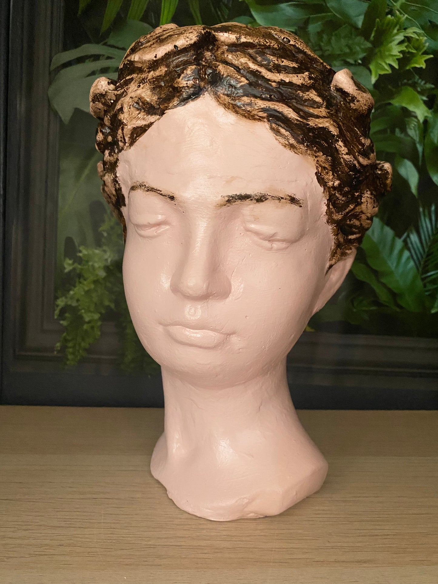 Goddess planter pot, Woman head planter pot