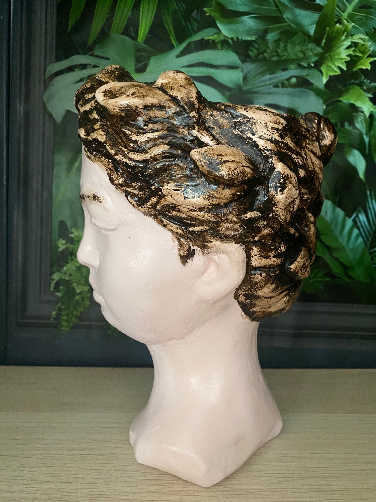 Goddess planter pot, Woman head planter pot