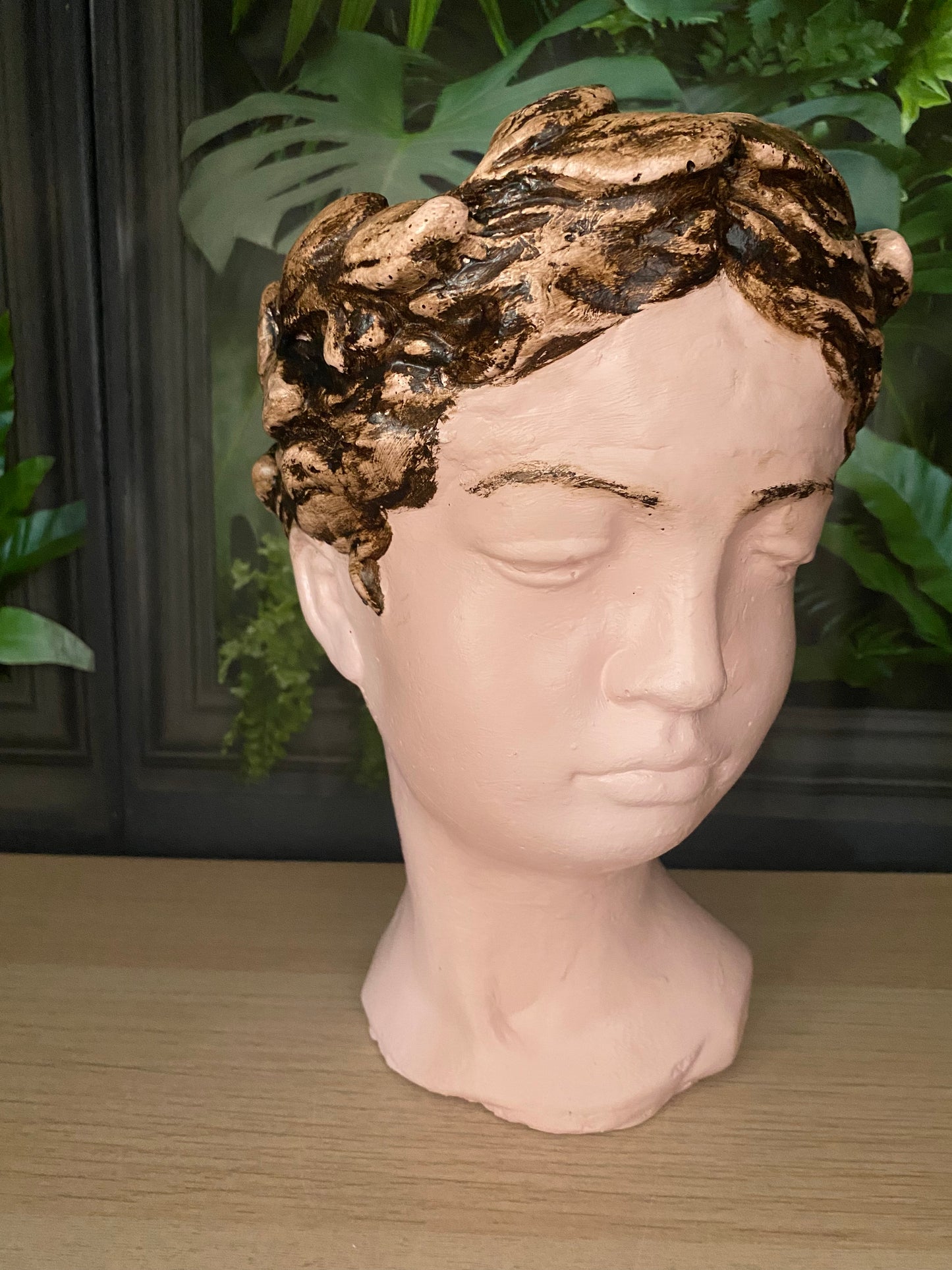 Goddess planter pot, Woman head planter pot