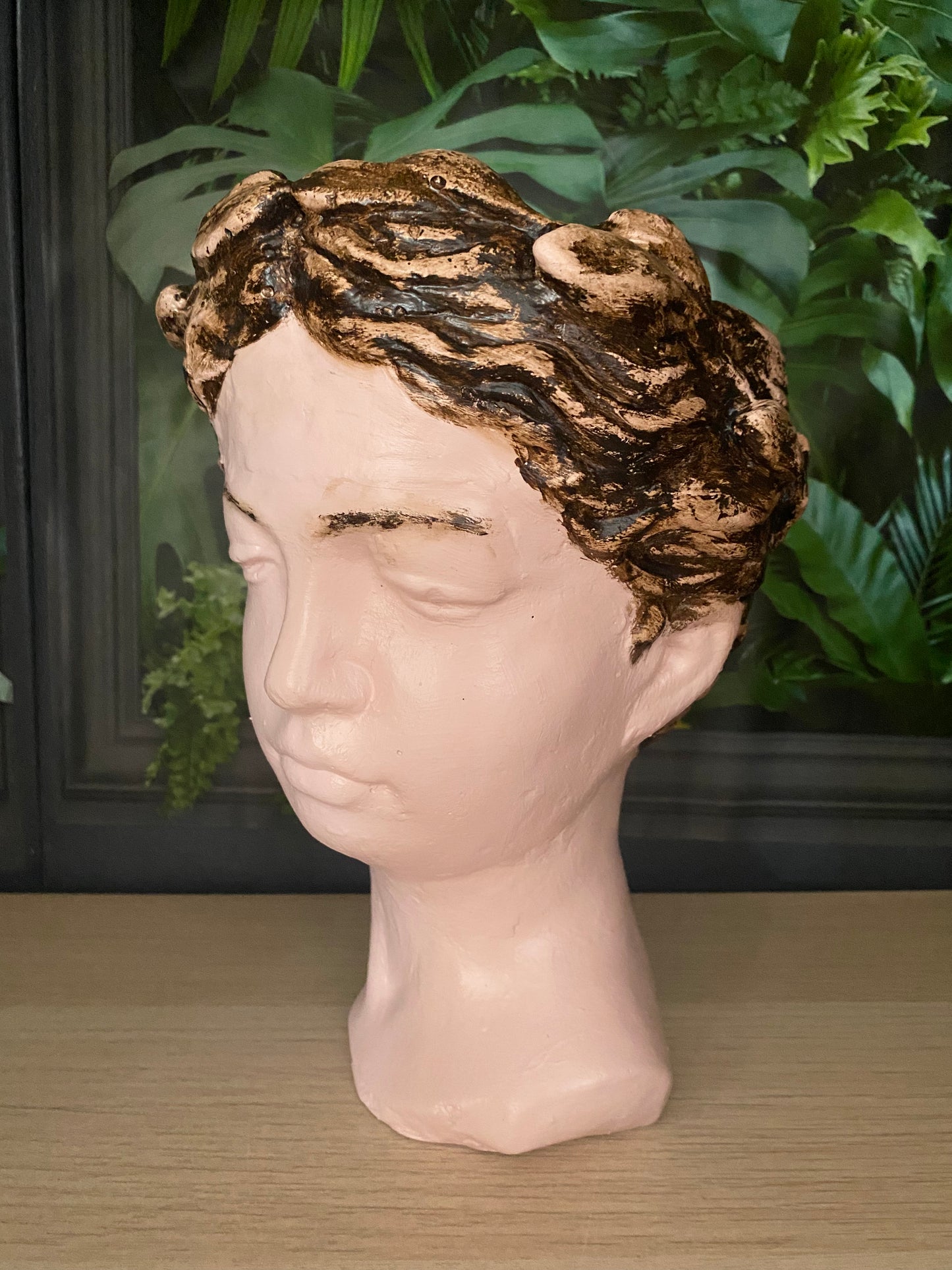 Goddess planter pot, Woman head planter pot