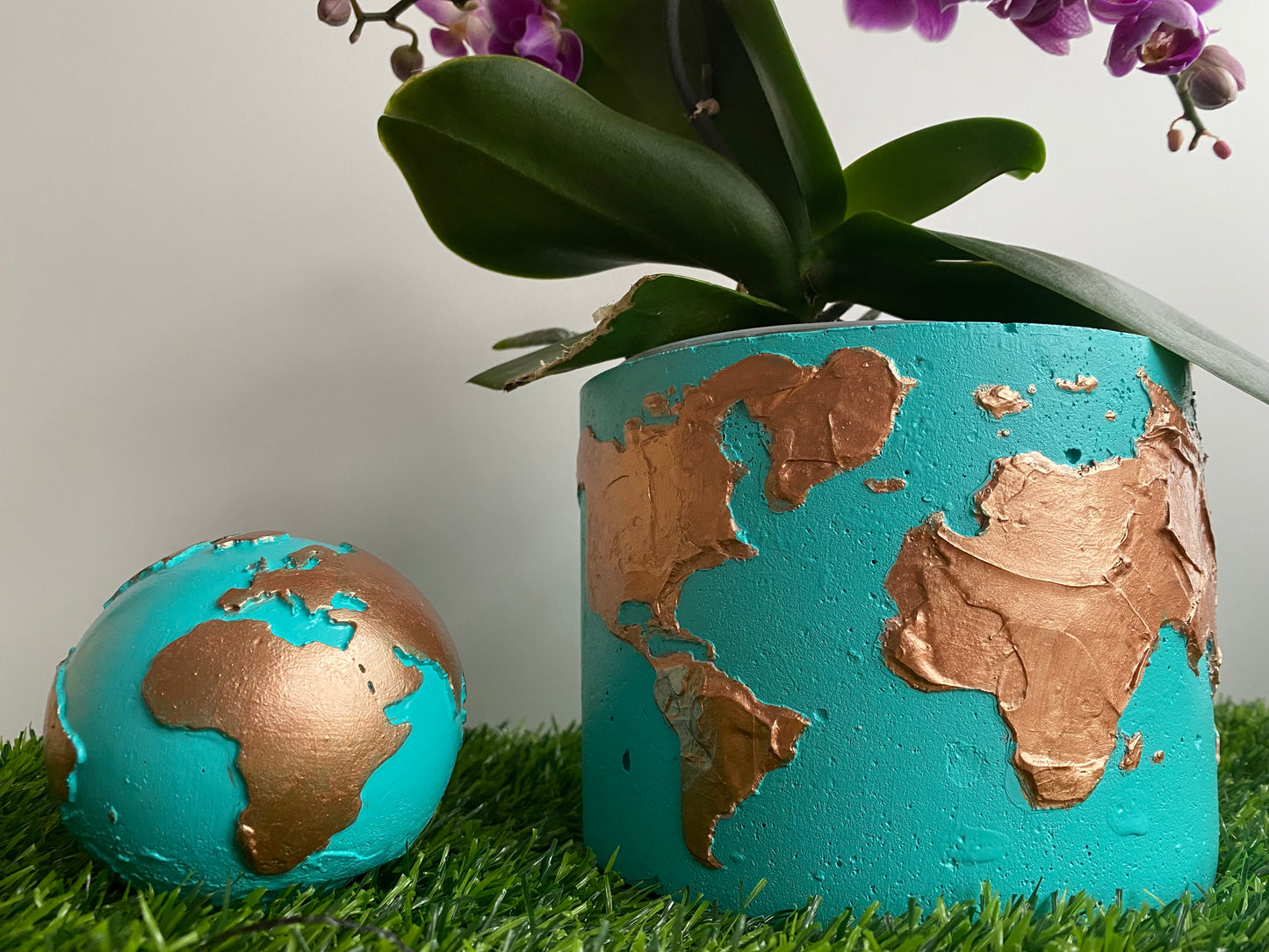 Globe decor, planet earth paperweight