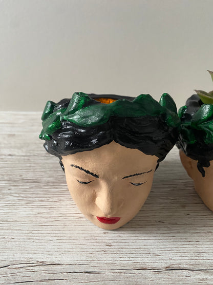 Angel face flower pot, goddess planter