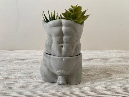 David’s body planter, male butt pot, man torso planters