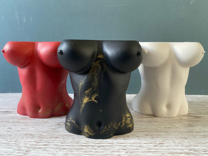 Woman sexy body planter, boobies planter pot