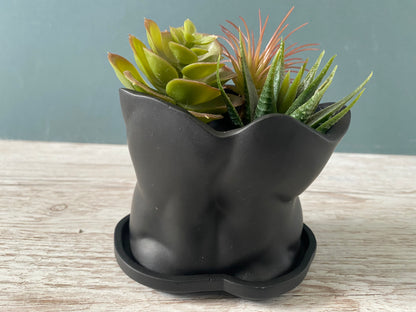 David’s body planter, male torso and butt planter pot