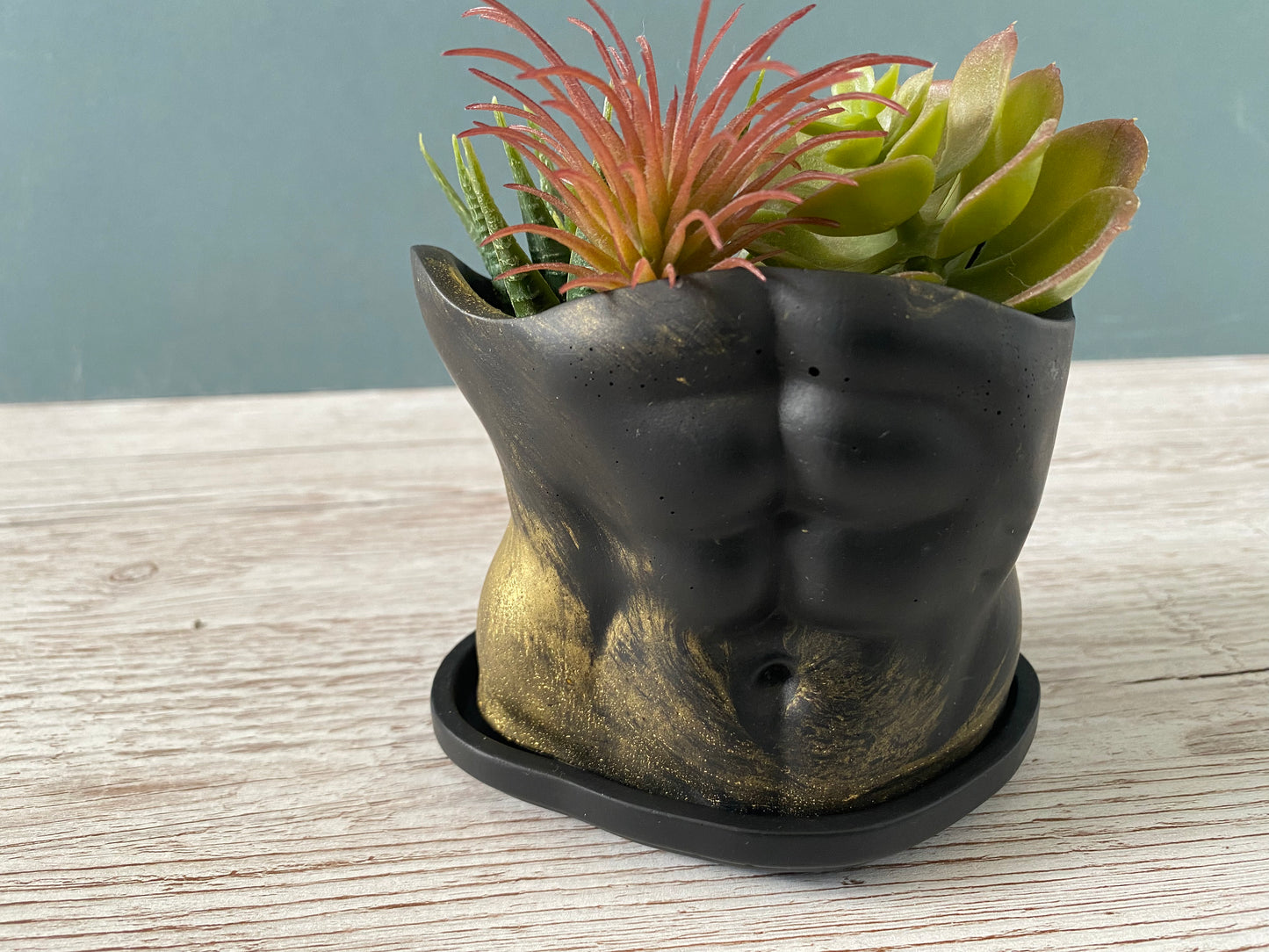 David’s body planter, male torso and butt planter pot