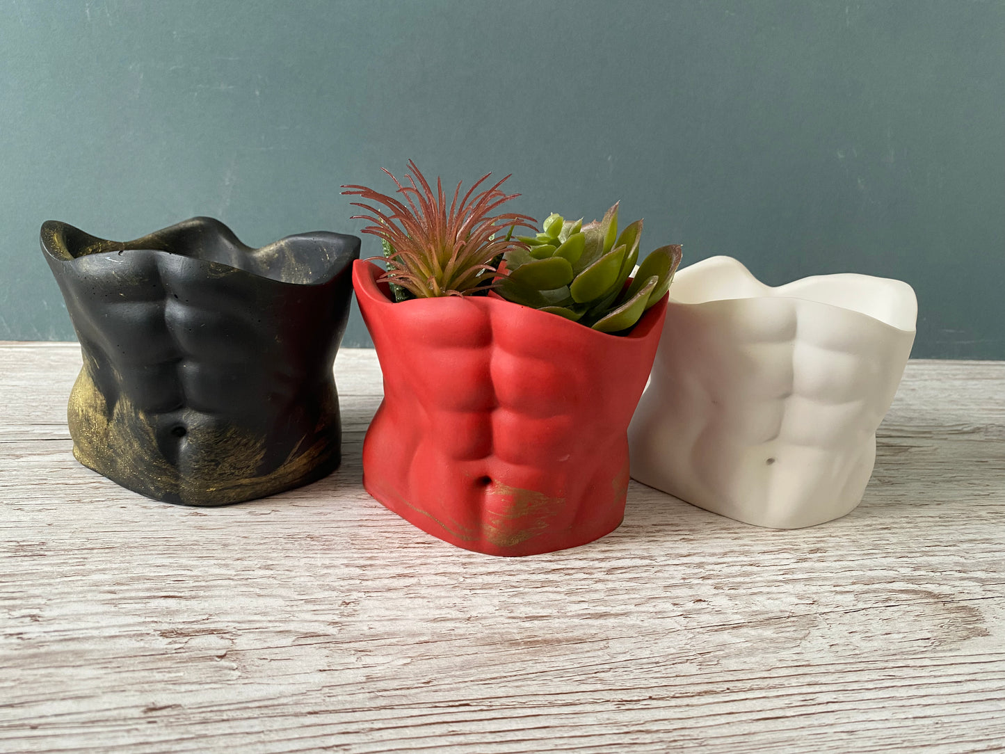 David’s body planter, male torso and butt planter pot