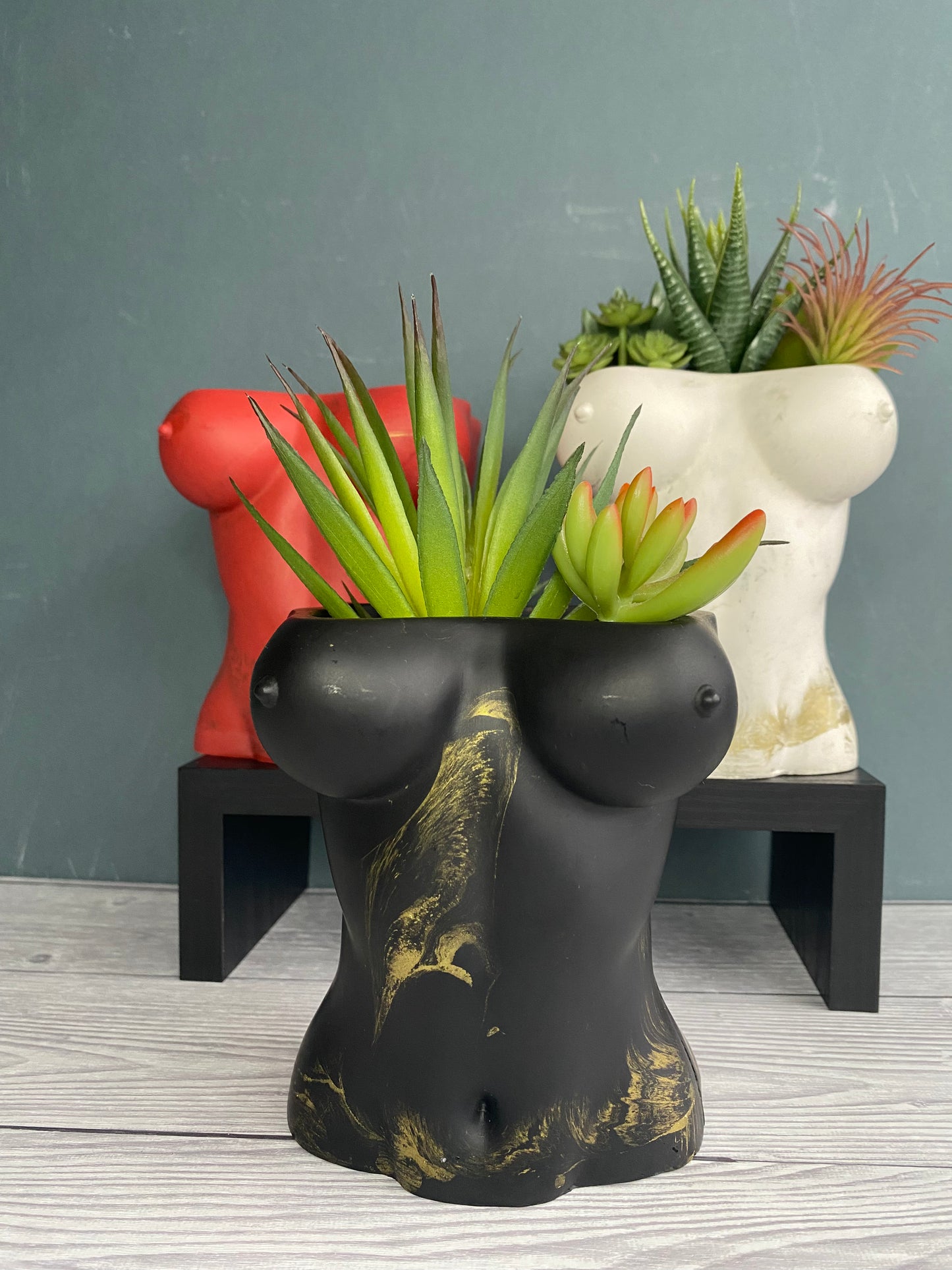 Woman sexy body planter, boobies planter pot