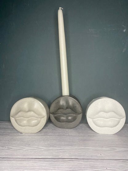 Lips candle holder, candle stick holder