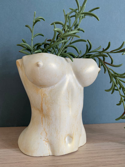 Woman sexy body planter, boobies planter pot