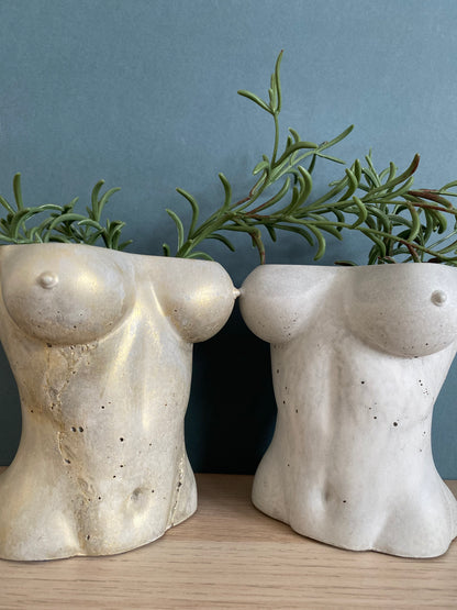 Woman sexy body planter, boobies planter pot