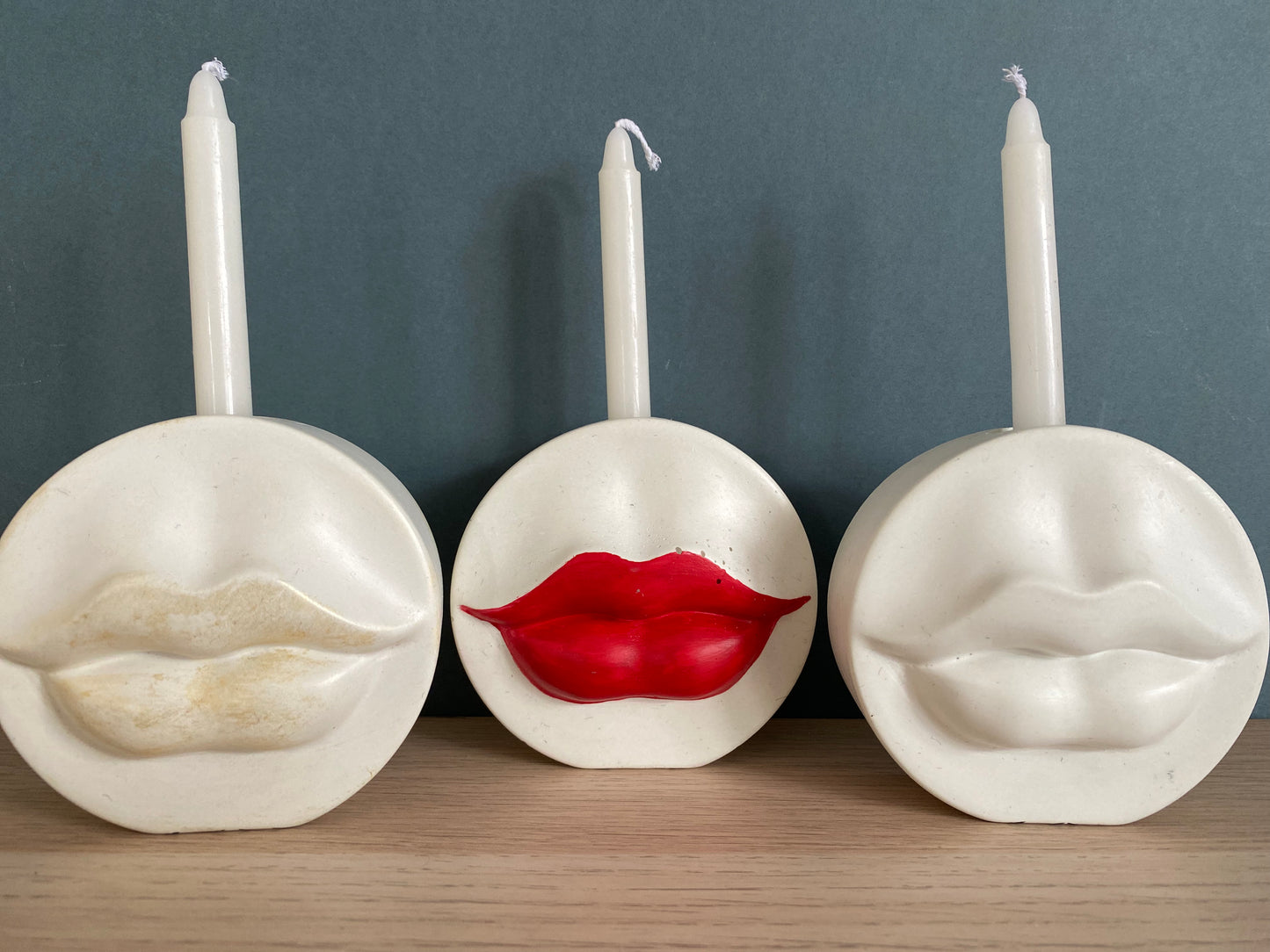 Lips candle holder, candle stick holder