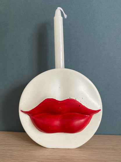 Lips candle holder, candle stick holder