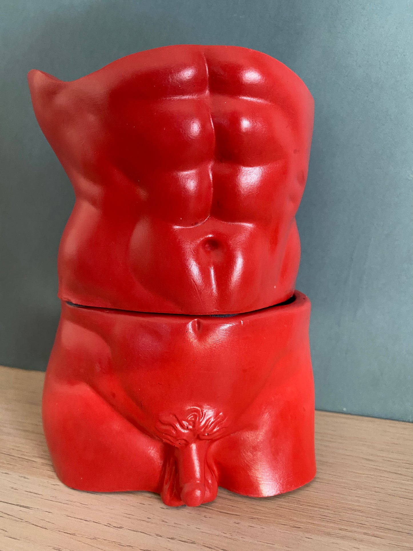 David’s body planter, male torso and butt planter pot