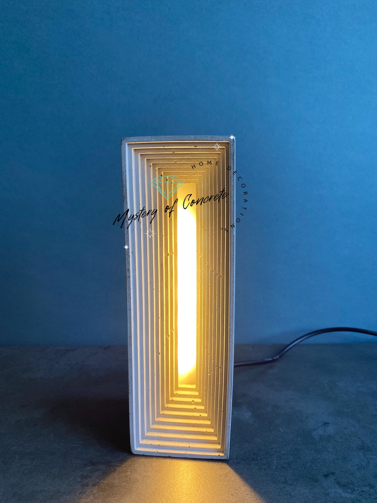 Rectangular concrete led lamp