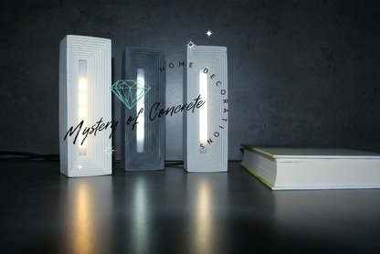 Rectangular concrete  marble effect led lamp