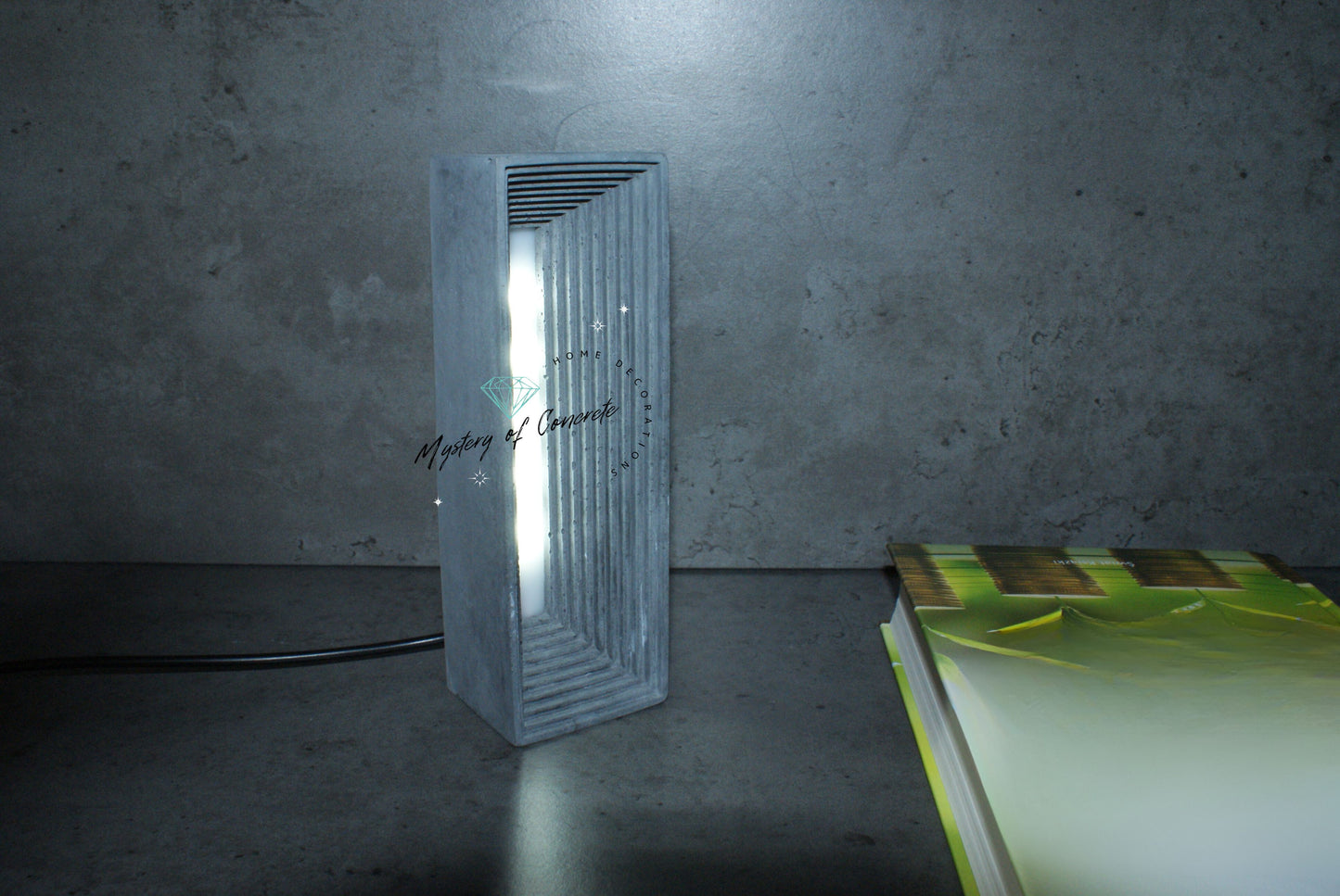 Rectangular concrete led lamp